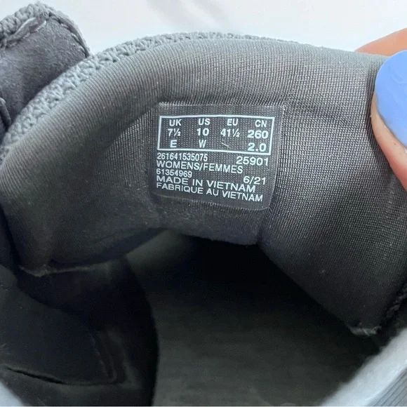 Clarks Cloudsteppers High Top Zip Sneaker Gray Grey Camouflage Detail 10 Wide - Picture 9 of 10